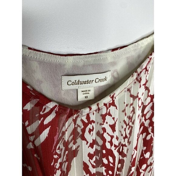 Coldwater Creek Dress Size 10 Women's Sleeveless Lightweight Multicolor Midi - Picture 3 of 5